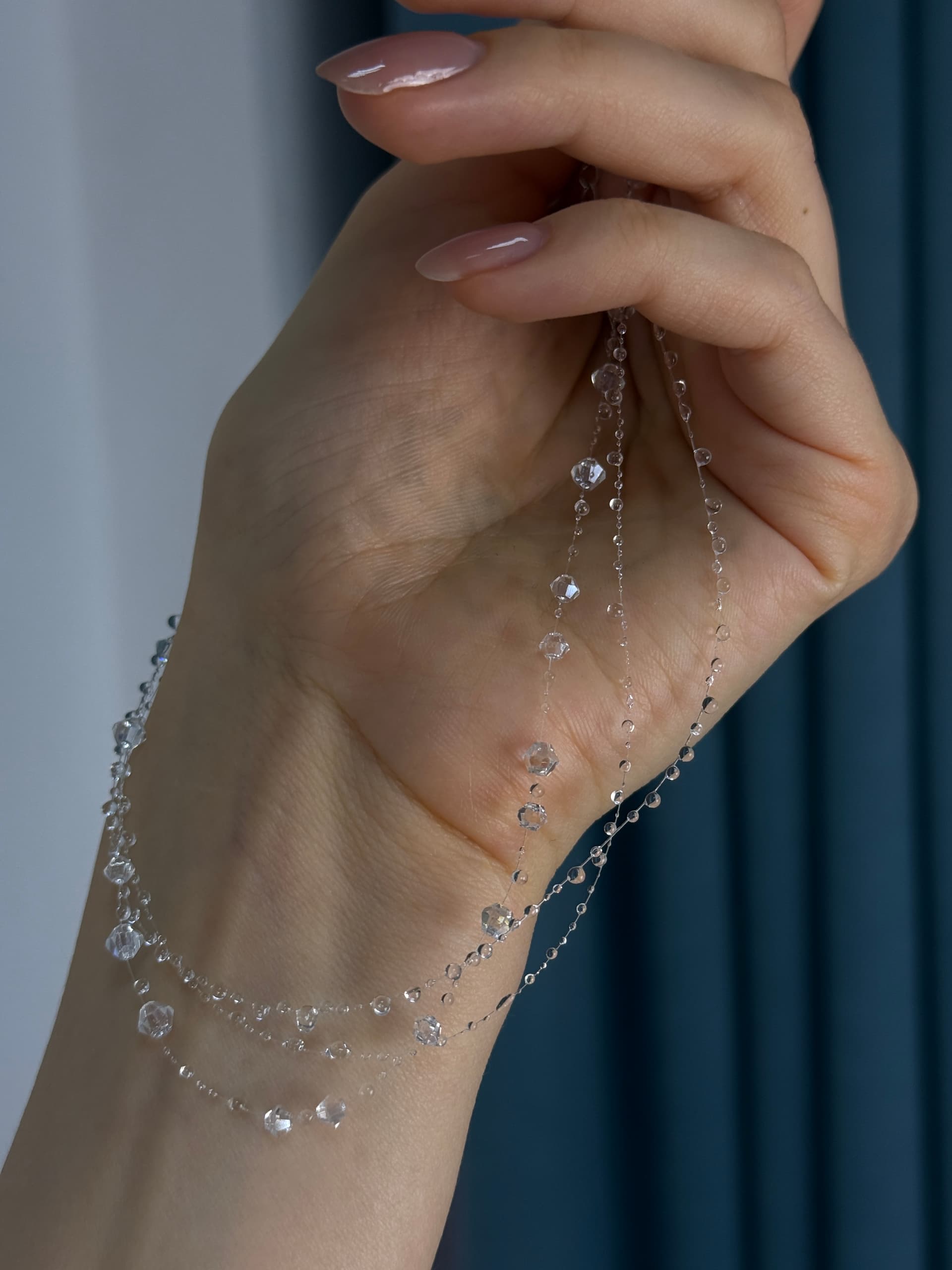 Колье "Слезы бывшего" в три нити — фото 2