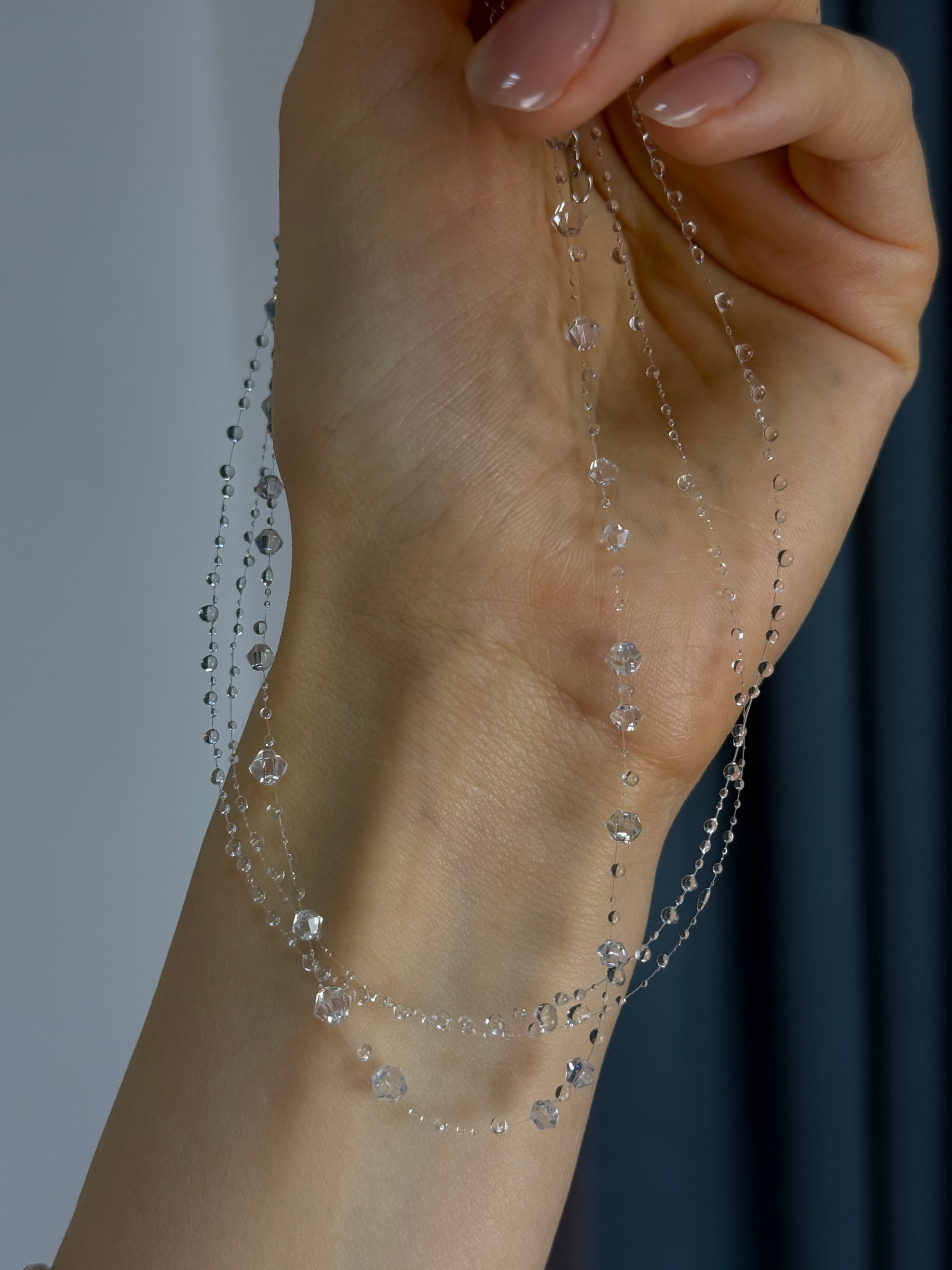 Колье "Слезы бывшего" в три нити — фото 3