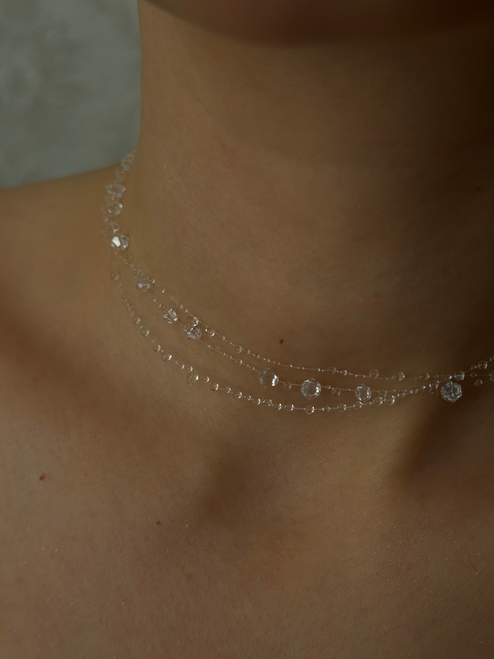 Колье "Слезы бывшего" в три нити — фото 4