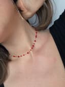 Колье "Рэд флаг" в одну нить